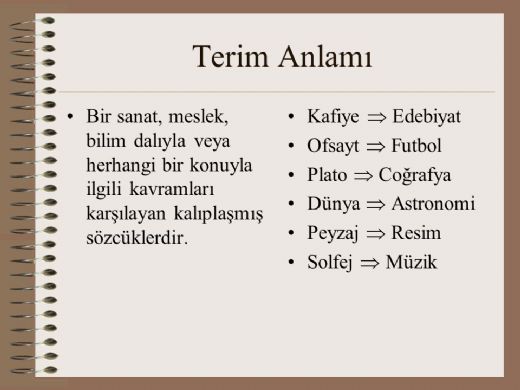 Terim Anlam